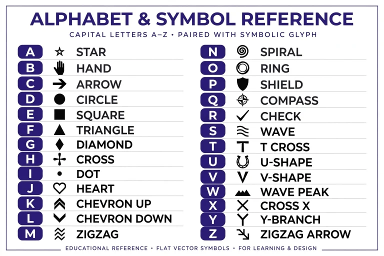 how to type in wingdings - complete alphabet chart A to Z letter to symbol mapping